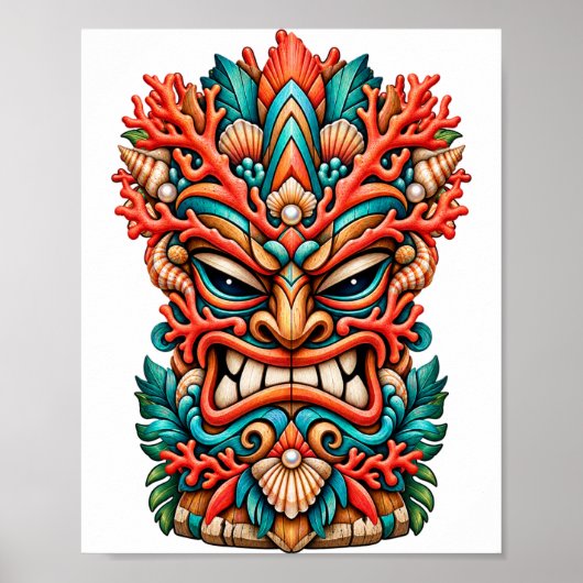 Coral Fire Tiki Poster (Voorkant)