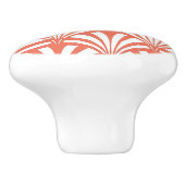 Coral Fizz and White Fans Keramische Knop (Zijkant)