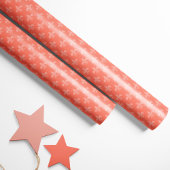 Coral Fleur-de-Lis Cadeaupapier