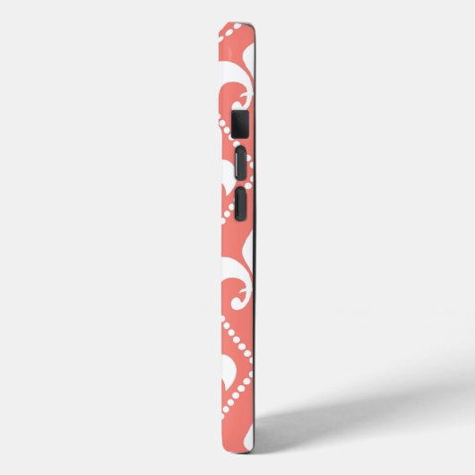 Coral Fleur de Lis Case-Mate iPhone Case (Achterkant / Links)