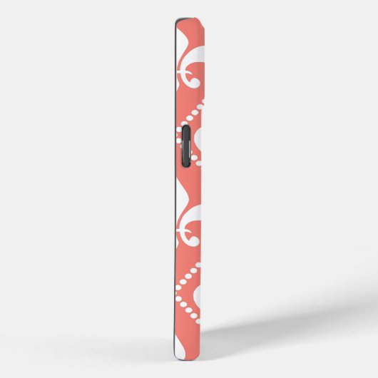 Coral Fleur de Lis Case-Mate iPhone Case (Achterkant / Rechts)