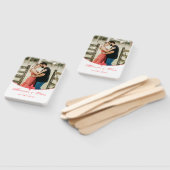 Coral Fleur de Lis Photo Hand Fan Handwaaier (Niet-gemonteerd)