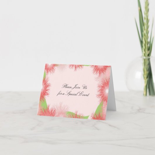 Coral Floral Event Invitation (Voorkant)