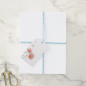 Coral Floral Gift Label Cadeaulabel (Met Touw)