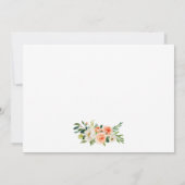 Coral Floral Gold Save the Date Kaart (Achterkant)
