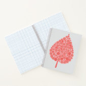 Coral Floral Leaf Design – Boho Botanical Leaf Mad Notitieboek (Binnen)
