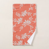Coral Floral Pattern Bad Handdoek (Handdoek)