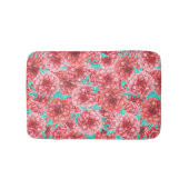 Coral Floral Pattern Badmat (Voorkant)