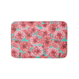 Coral Floral Pattern Badmat