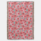 Coral Floral Pattern Deken (Voorkant Verticaal)