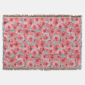 Coral Floral Pattern Deken (Voorkant)