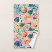 Coral Floral Pattern-handdoekset Bad Handdoek (Handdoek)