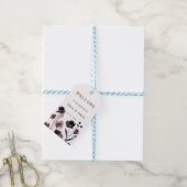 Coral Floral Wedding Cadeaulabel (Met Touw)