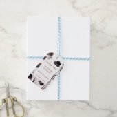 Coral Floral Wedding Cadeaulabel (Met Touw)