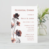 Coral Floral Wedding Kaart (Staand voorkant)