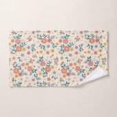 Coral Flower Garden Pattern Bad Handdoek (Handdoek)