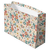 Coral Flower Garden Pattern Groot Cadeauzakje (Achterkant Gekanteld)