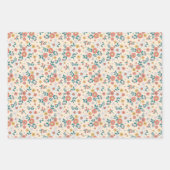 Coral Flower Garden Pattern Inpakpapier Vel (Voorkant)