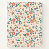 Coral Flower Garden Pattern Notitieboek (Achterkant)