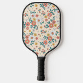 Coral Flower Garden Pattern Pickleball Paddle (Achterkant)