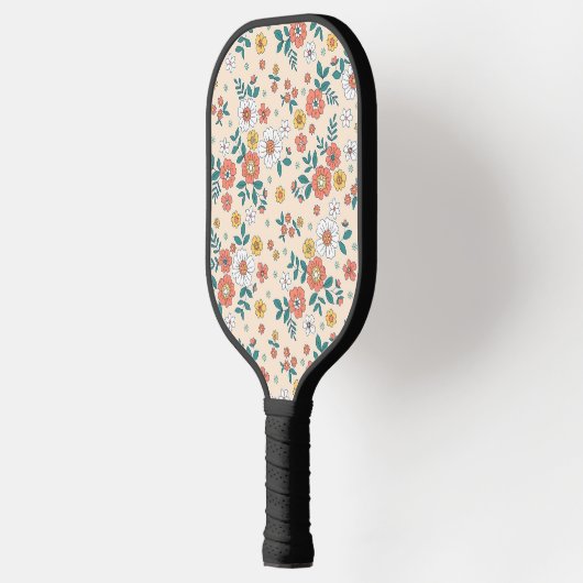 Coral Flower Garden Pattern Pickleball Paddle (Links)