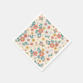 Coral Flower Garden Pattern Servet (Hoek)