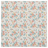 Coral Flower Garden Pattern Stof (Swatch)