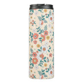 Coral Flower Garden Pattern Thermosbeker (Achterkant)