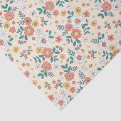 Coral Flower Garden Pattern Tissuepapier (Detail)