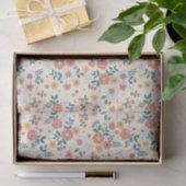 Coral Flower Garden Pattern Tissuepapier (Geschenk)