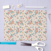 Coral Flower Garden Pattern Tissuepapier (Craft)