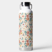 Coral Flower Garden Pattern Waterfles (Voorkant)