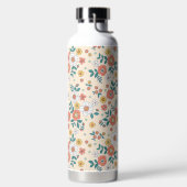 Coral Flower Garden Pattern Waterfles (Links)