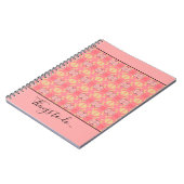 Coral Flowered Spiral Kantoor Notitieboek (Linkerzijde)