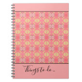 Coral Flowered Spiral Kantoor Notitieboek (Voorkant)