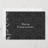 Coral & Fuchsia Gerber Daisy Wedding Invitation Kaart (Achterkant)