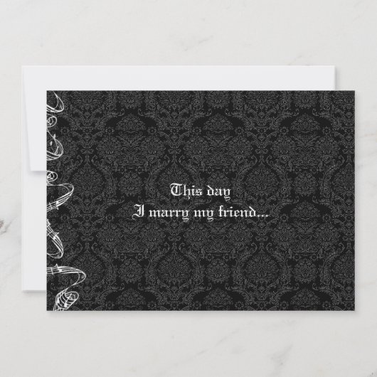 Coral & Fuchsia Gerber Daisy Wedding Invitation Kaart (Achterkant)