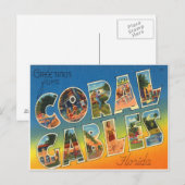 Coral Gables Florida Briefkaart (Voorkant / Achterkant)