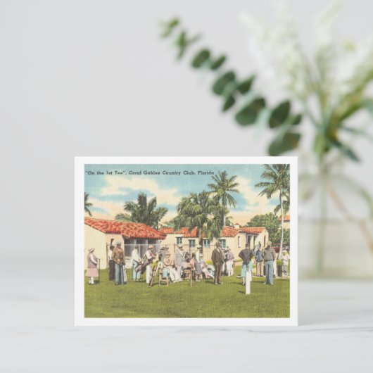 Coral Gables Florida golfers Briefkaart (Staand voorkant)