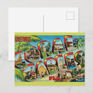 Coral Gables Florida Groet Briefkaart