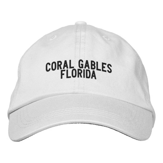 Coral Gables Florida Hoed Geborduurde Pet (Voorkant)