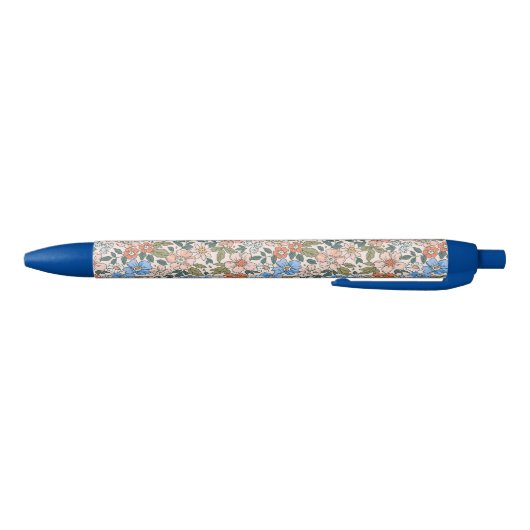 Coral Garden Flower Pattern Blauwe Inkt Pen (Bodem)