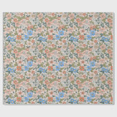 Coral Garden Flower Pattern Cadeaupapier (Vlak)