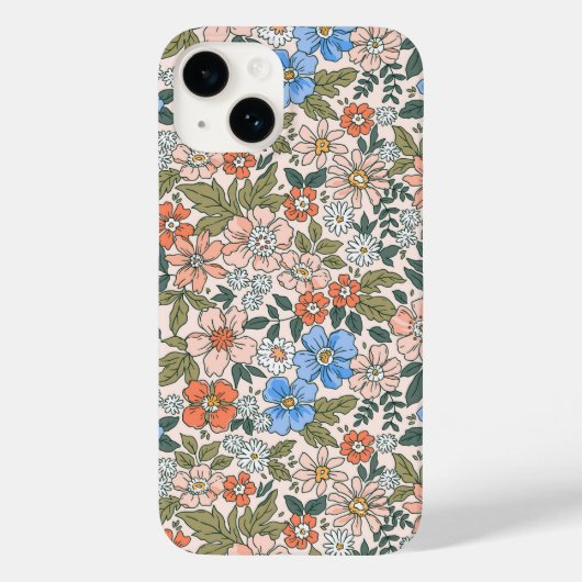 Coral Garden Flower Pattern Case-Mate iPhone Case (Achterkant)