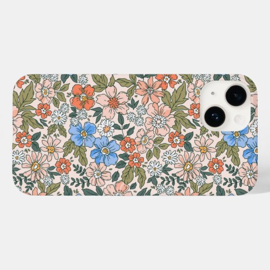 Coral Garden Flower Pattern Case-Mate iPhone Case (Achterkant (horizontaal))