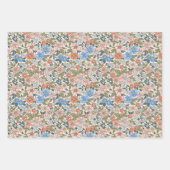 Coral Garden Flower Pattern Inpakpapier Vel (Voorkant 2)