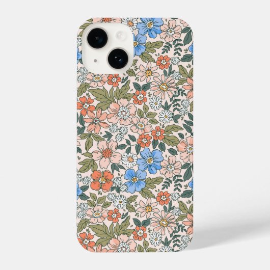 Coral Garden Flower Pattern iPhone Hoesje (Achterkant)