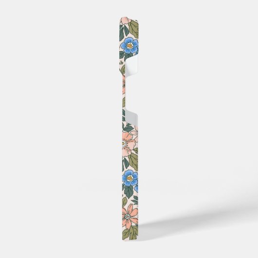 Coral Garden Flower Pattern iPhone Hoesje (Linkerkant)