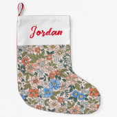 Coral Garden Flower Pattern Kleine Kerstsok (Voorkant)