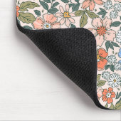Coral Garden Flower Pattern Muismat (Hoek)